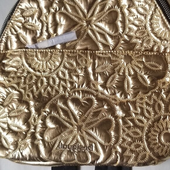 Desigual Gold Floral Backpack - Picture 11 of 16
